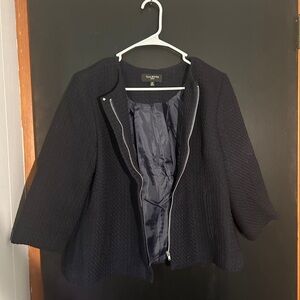 Talbots navy Textured Blazer